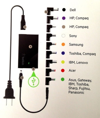 Belkin貝爾金 F5L134zh90W 通用筆記本電腦電源 (配USB 2.1A充電端口)【行情 報價 價格 評測】-電腦/辦公 電腦整機、電腦配件-瑯瑯比價網